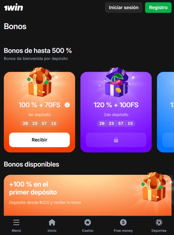 Bonos y promociones en 1win Casino Panamá