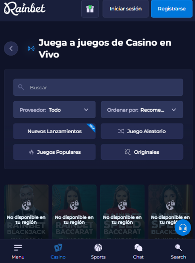 casino en vivo rainbet Panama